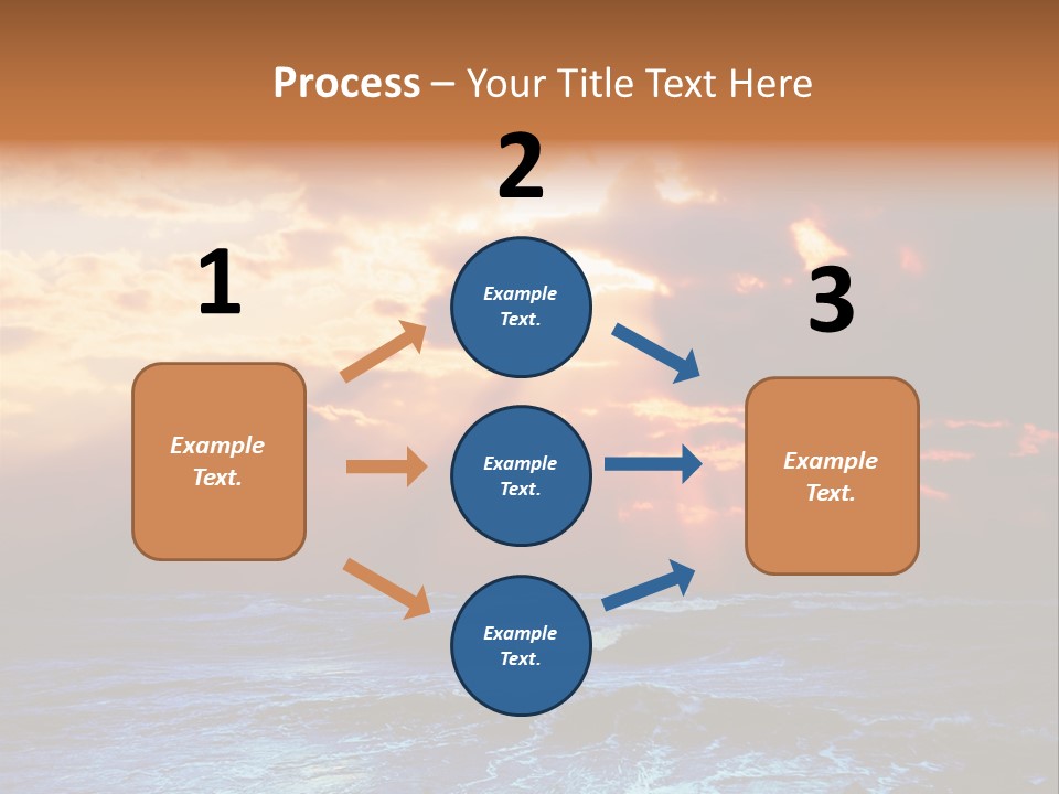 Surrealistic Sunset Seascape. Beautiful Background PowerPoint Template