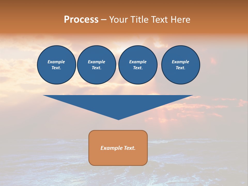 Surrealistic Sunset Seascape. Beautiful Background PowerPoint Template