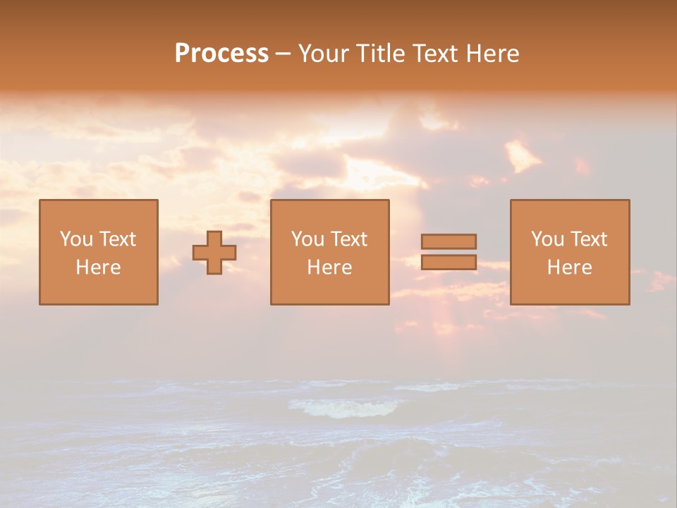 Surrealistic Sunset Seascape. Beautiful Background PowerPoint Template
