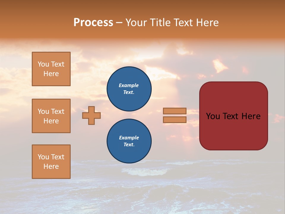 Surrealistic Sunset Seascape. Beautiful Background PowerPoint Template