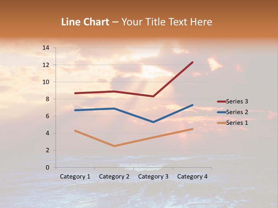 Surrealistic Sunset Seascape. Beautiful Background PowerPoint Template