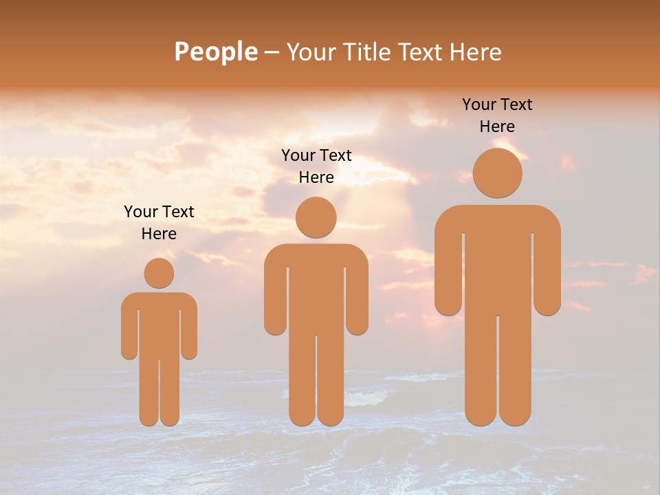 Surrealistic Sunset Seascape. Beautiful Background PowerPoint Template