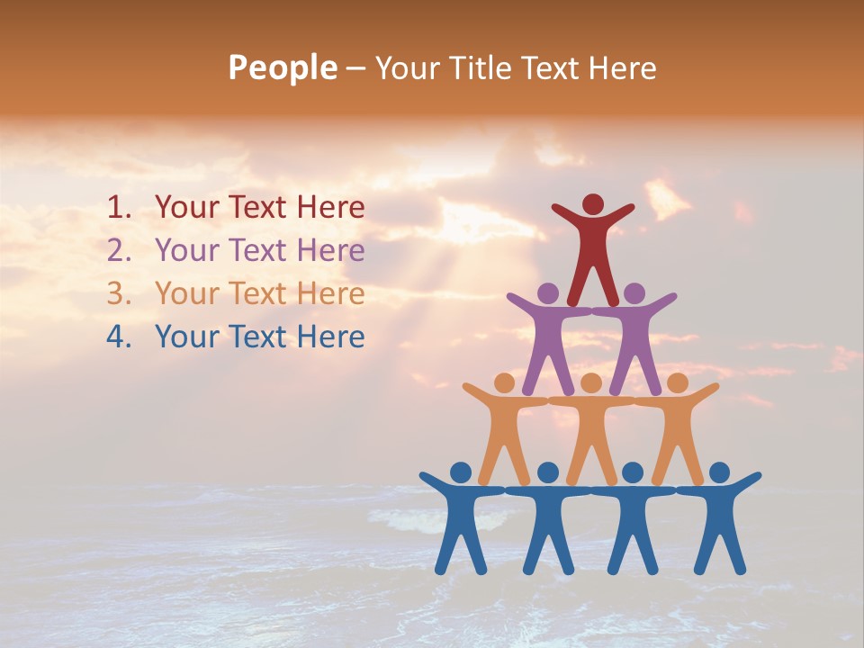 Surrealistic Sunset Seascape. Beautiful Background PowerPoint Template