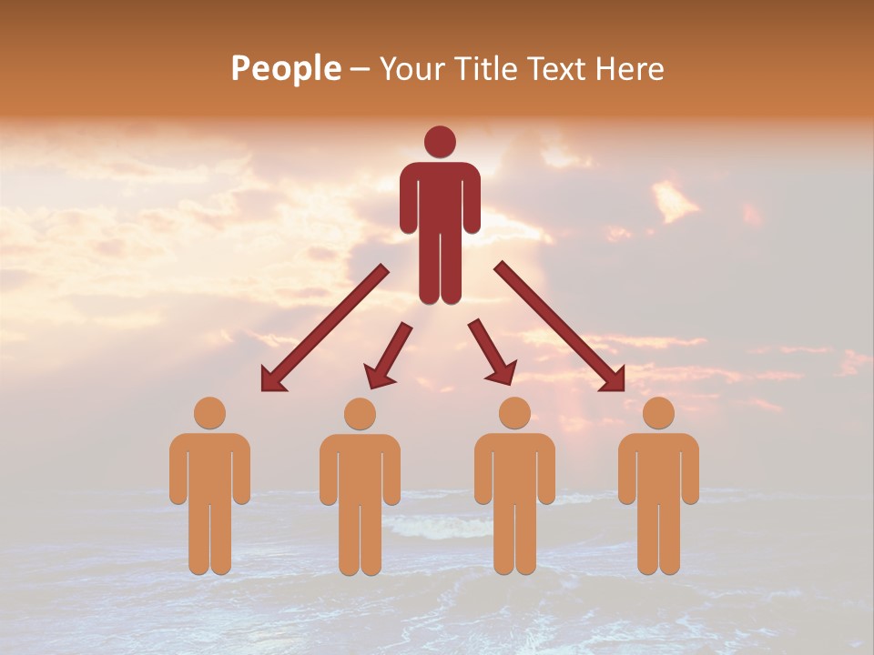 Surrealistic Sunset Seascape. Beautiful Background PowerPoint Template