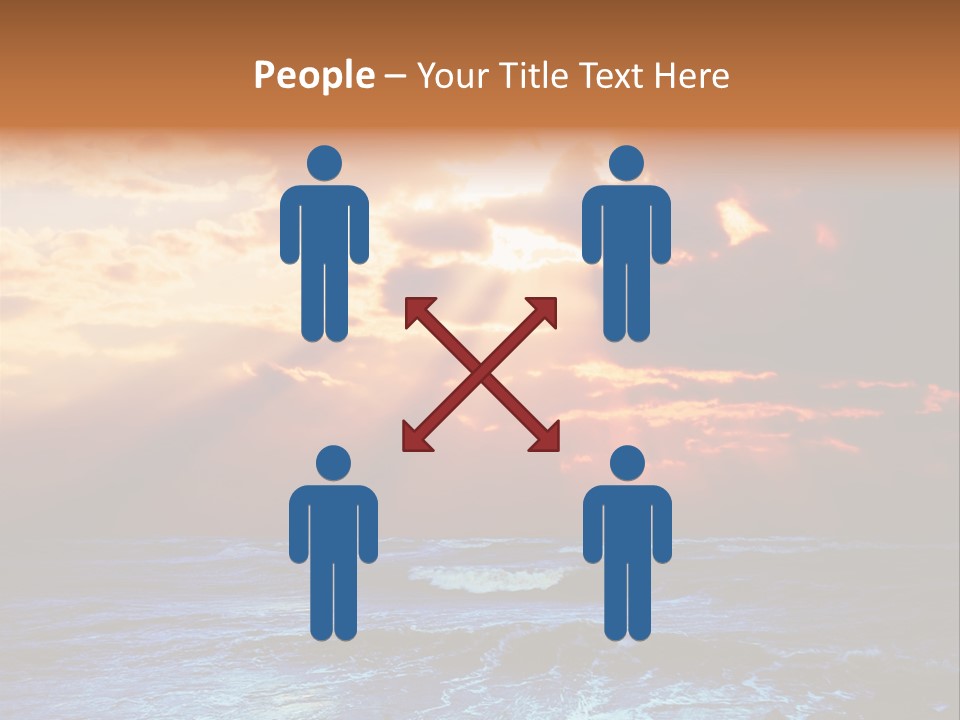 Surrealistic Sunset Seascape. Beautiful Background PowerPoint Template