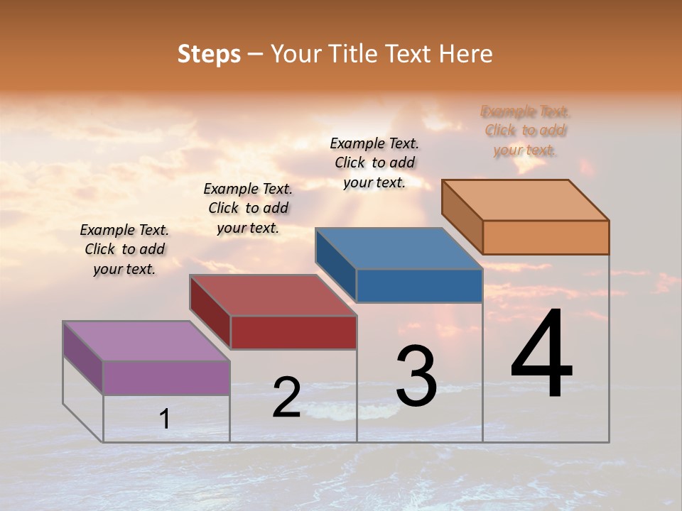 Surrealistic Sunset Seascape. Beautiful Background PowerPoint Template