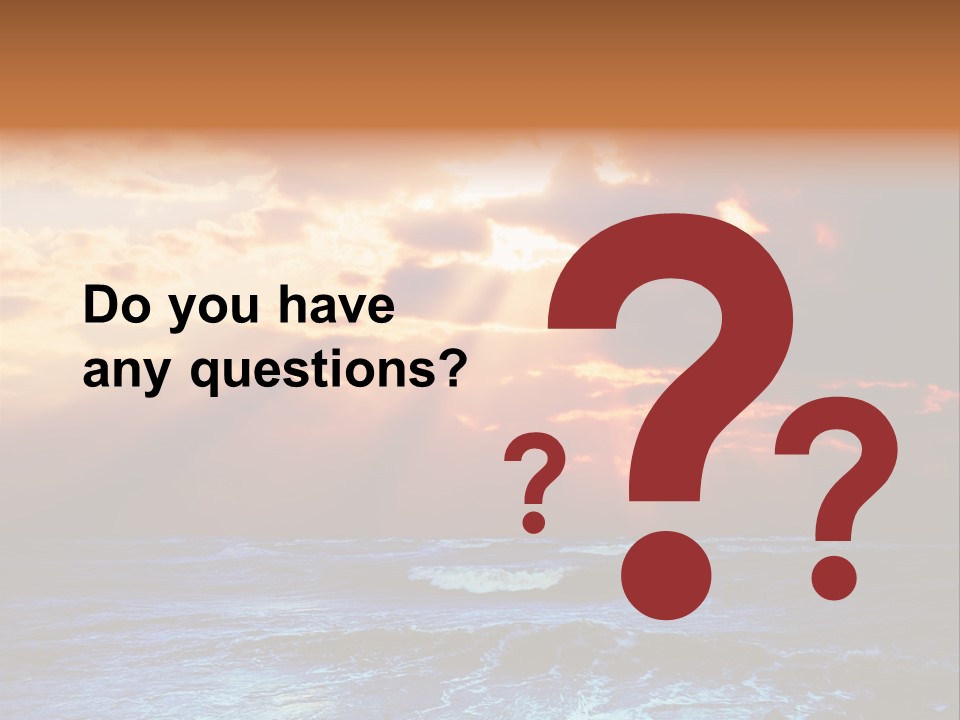 Surrealistic Sunset Seascape. Beautiful Background PowerPoint Template