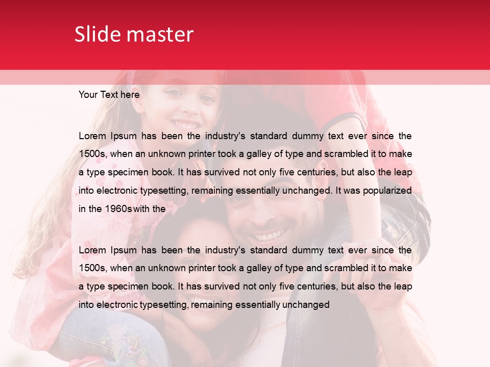 Parents Giving Children Piggyback Rides Outdoors PowerPoint Template