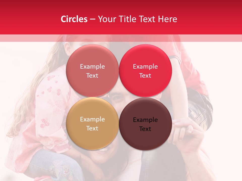 Parents Giving Children Piggyback Rides Outdoors PowerPoint Template