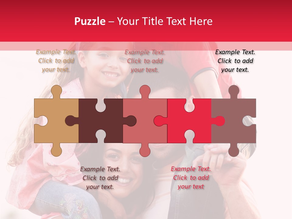 Parents Giving Children Piggyback Rides Outdoors PowerPoint Template