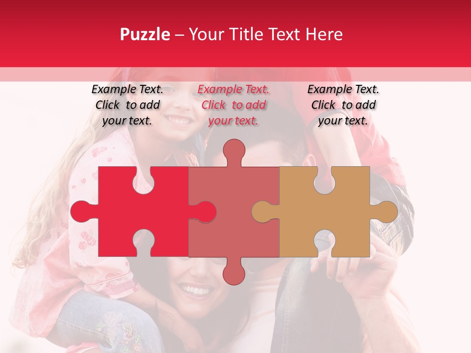 Parents Giving Children Piggyback Rides Outdoors PowerPoint Template