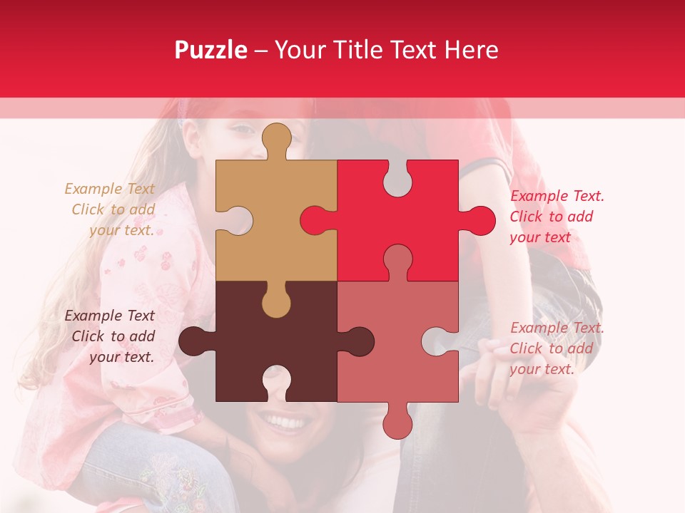 Parents Giving Children Piggyback Rides Outdoors PowerPoint Template