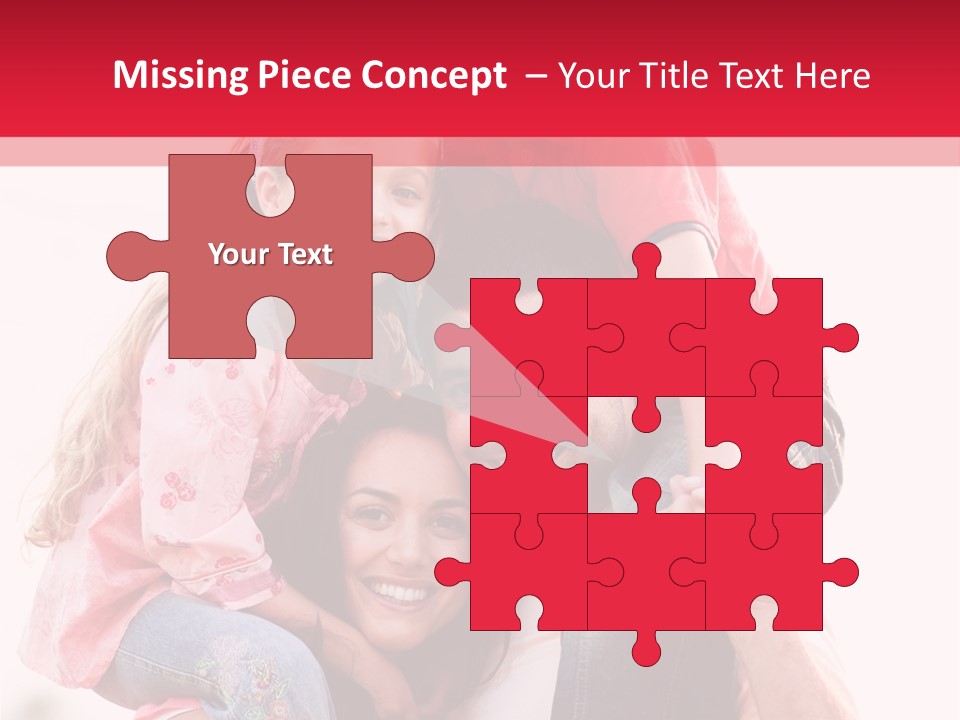 Parents Giving Children Piggyback Rides Outdoors PowerPoint Template