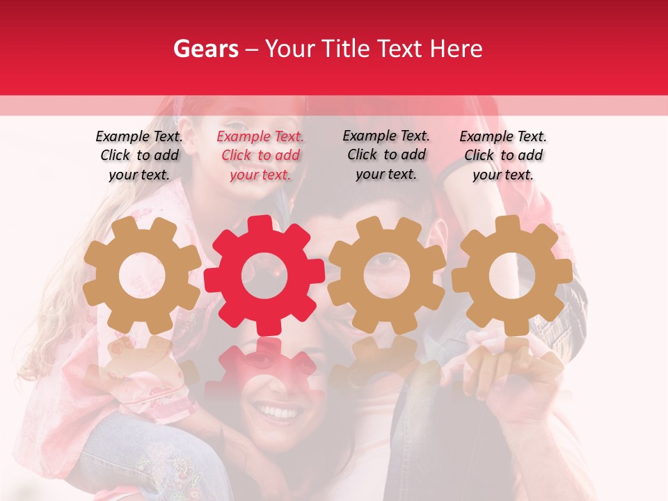 Parents Giving Children Piggyback Rides Outdoors PowerPoint Template