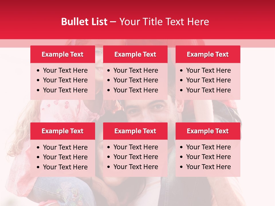 Parents Giving Children Piggyback Rides Outdoors PowerPoint Template