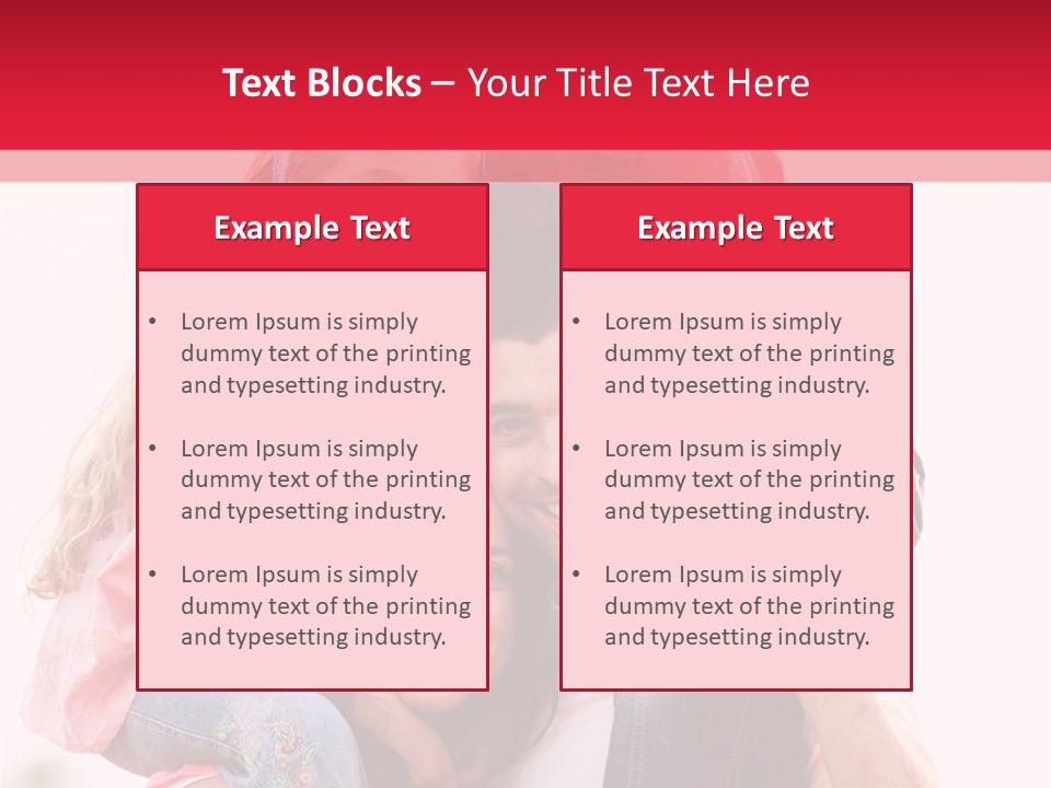 Parents Giving Children Piggyback Rides Outdoors PowerPoint Template