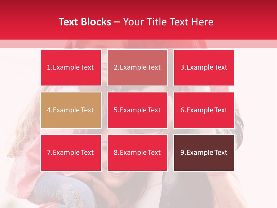 Parents Giving Children Piggyback Rides Outdoors PowerPoint Template