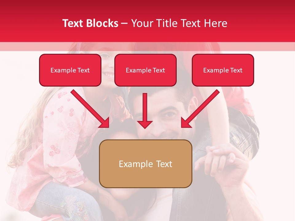 Parents Giving Children Piggyback Rides Outdoors PowerPoint Template