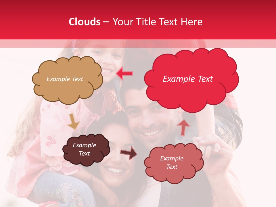 Parents Giving Children Piggyback Rides Outdoors PowerPoint Template