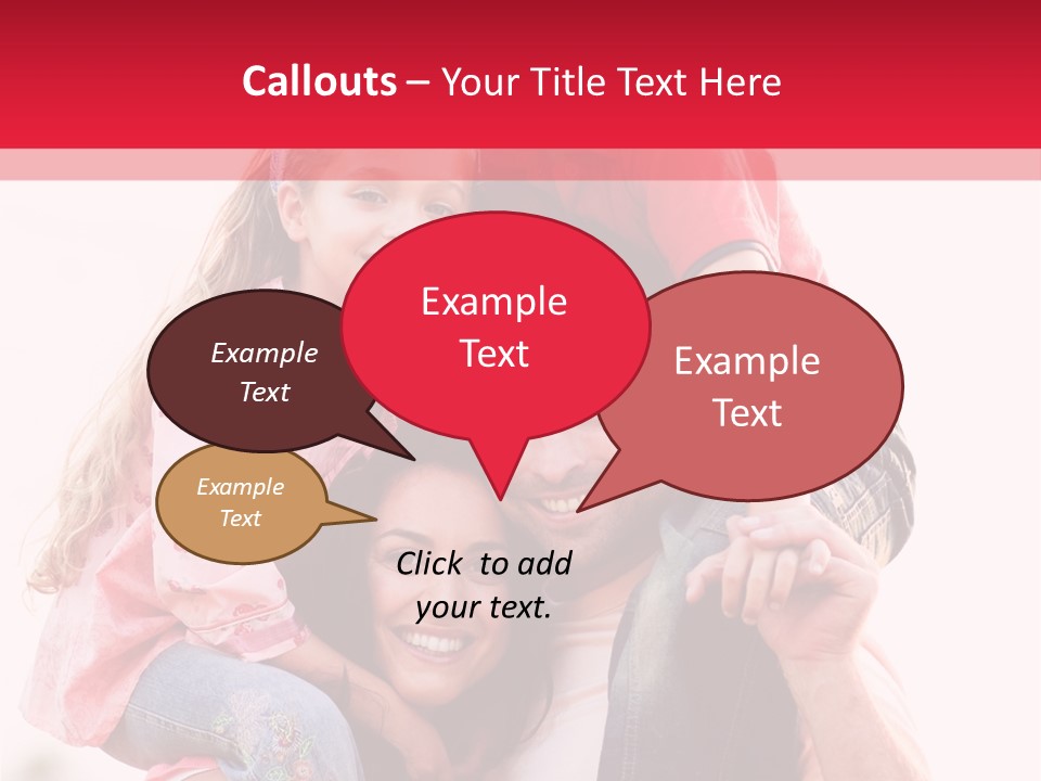 Parents Giving Children Piggyback Rides Outdoors PowerPoint Template