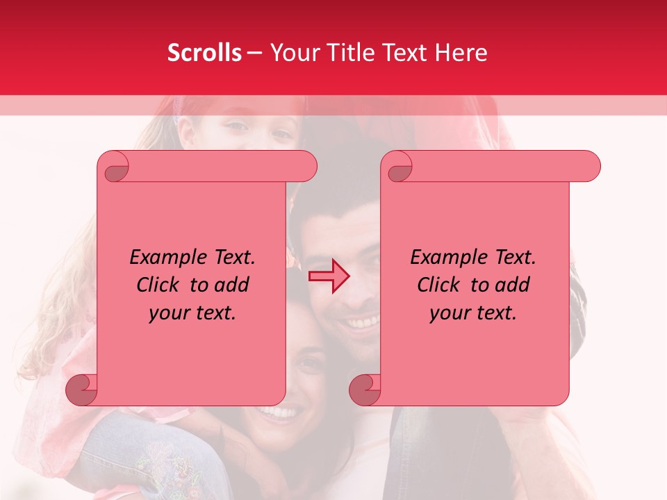 Parents Giving Children Piggyback Rides Outdoors PowerPoint Template