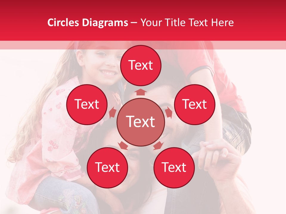 Parents Giving Children Piggyback Rides Outdoors PowerPoint Template