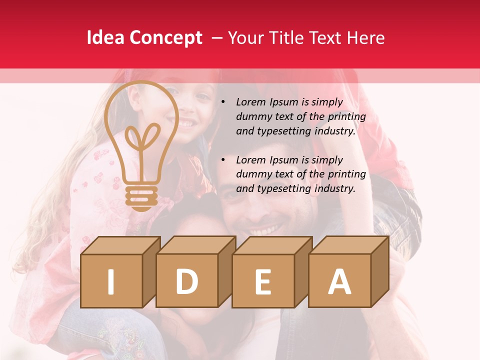 Parents Giving Children Piggyback Rides Outdoors PowerPoint Template