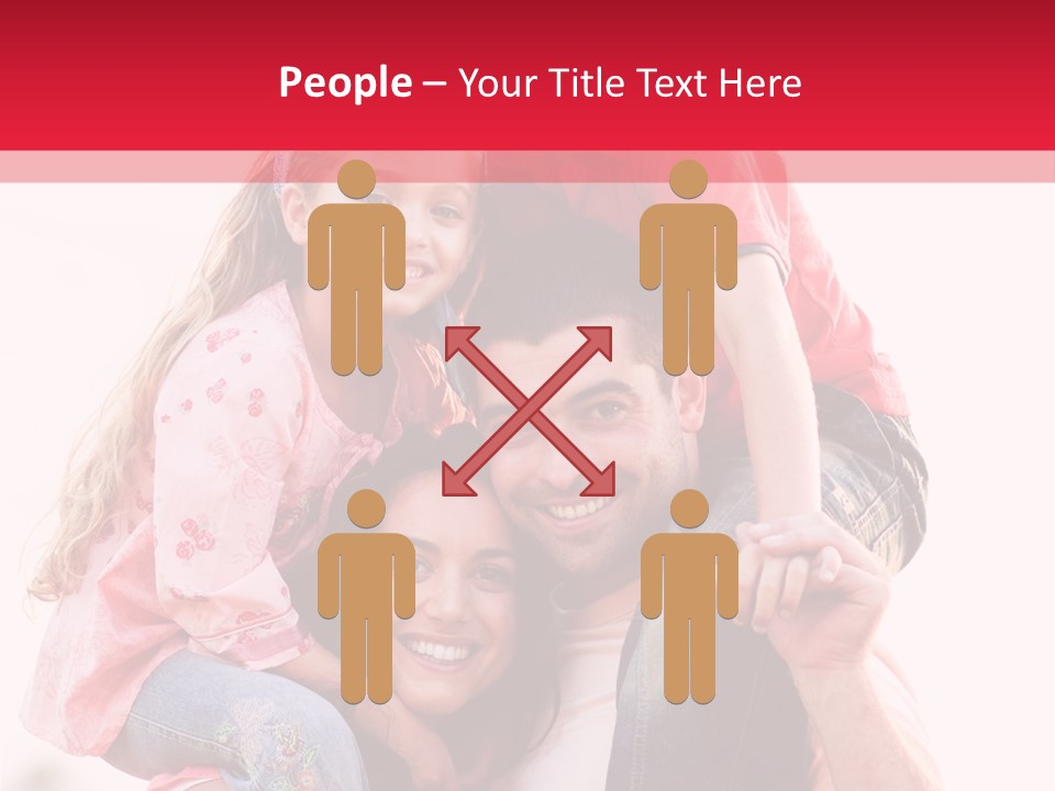 Parents Giving Children Piggyback Rides Outdoors PowerPoint Template