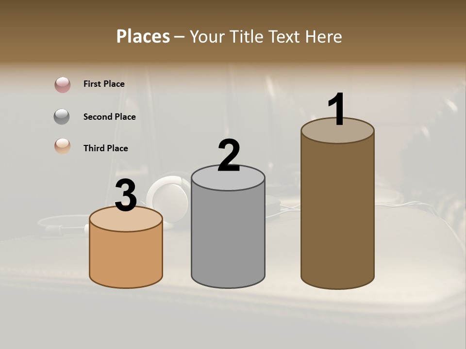 Attractive Fun Bright Modern Bedroom For Young Girls. PowerPoint Template