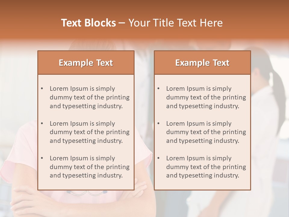 Smiling Nurse With Doctors In The Background PowerPoint Template