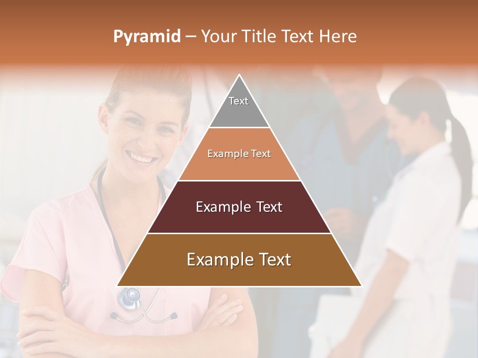 Smiling Nurse With Doctors In The Background PowerPoint Template