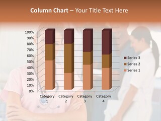 Smiling Nurse With Doctors In The Background PowerPoint Template