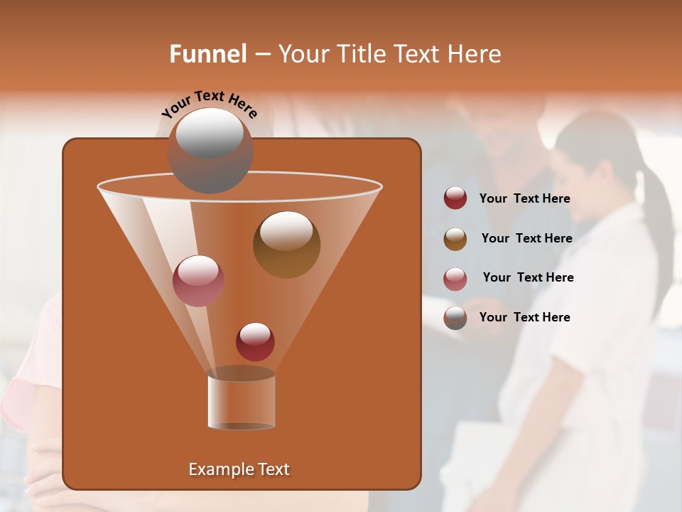 Smiling Nurse With Doctors In The Background PowerPoint Template