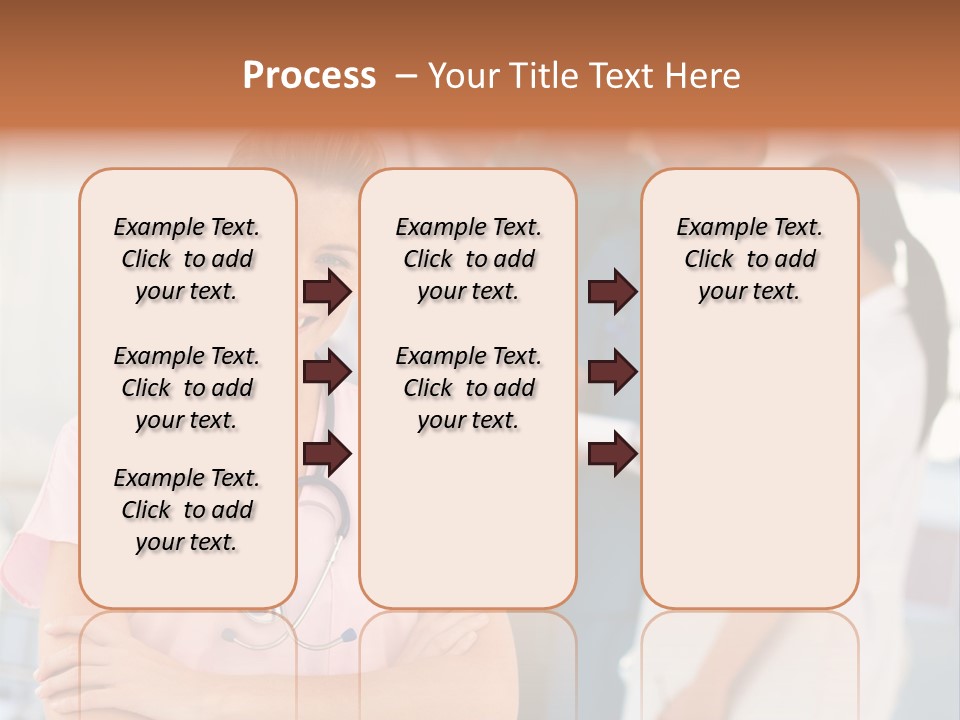 Smiling Nurse With Doctors In The Background PowerPoint Template