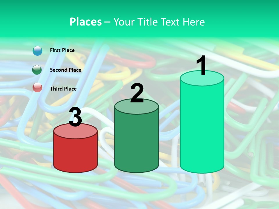 Pile Of Multicolored Clamps PowerPoint Template