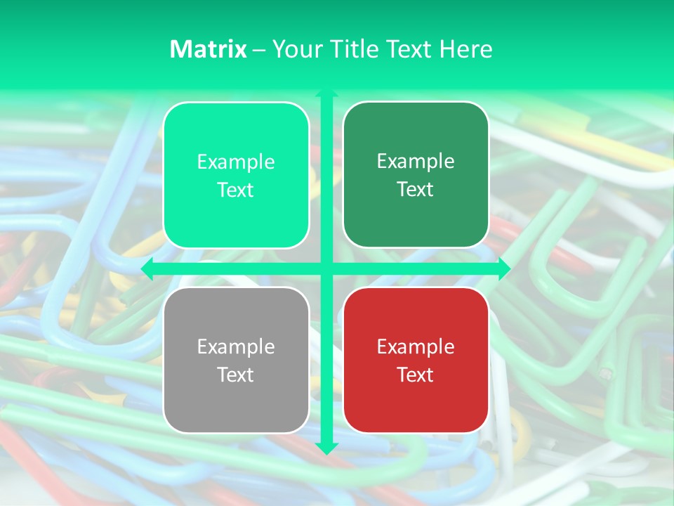 Pile Of Multicolored Clamps PowerPoint Template