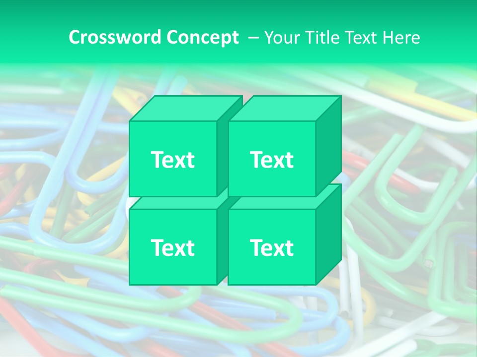Pile Of Multicolored Clamps PowerPoint Template