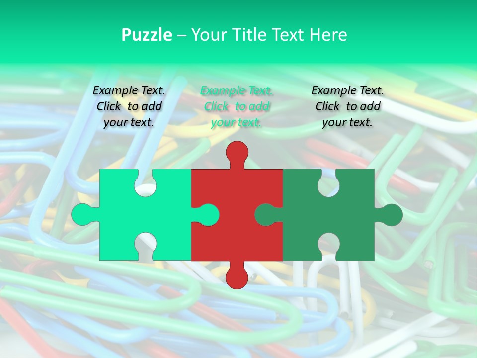 Pile Of Multicolored Clamps PowerPoint Template