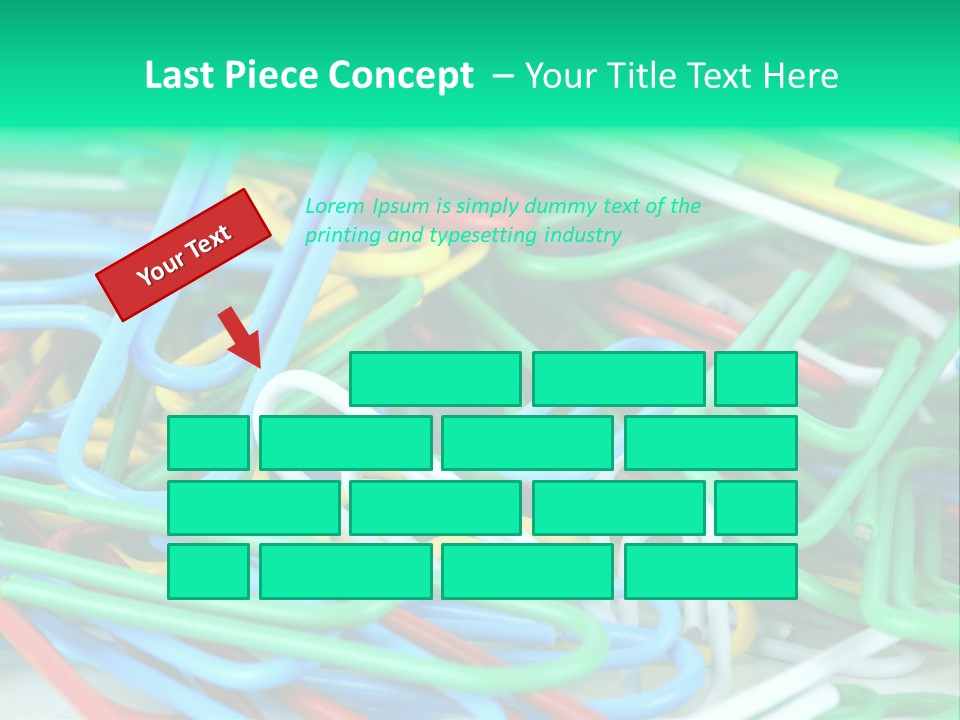 Pile Of Multicolored Clamps PowerPoint Template