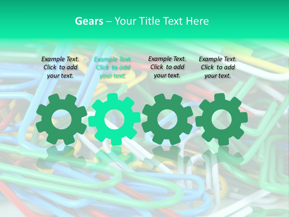 Pile Of Multicolored Clamps PowerPoint Template