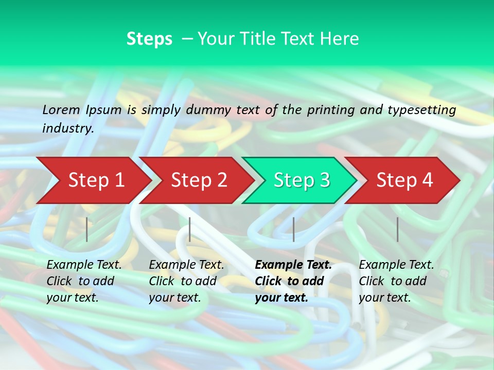 Pile Of Multicolored Clamps PowerPoint Template