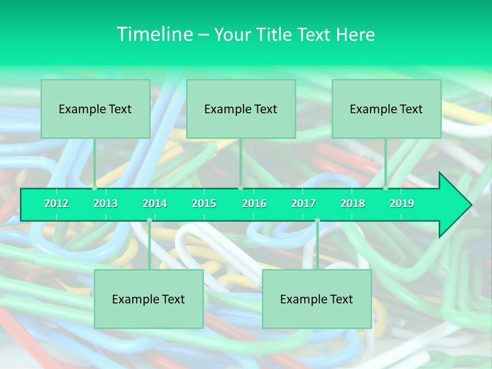Pile Of Multicolored Clamps PowerPoint Template