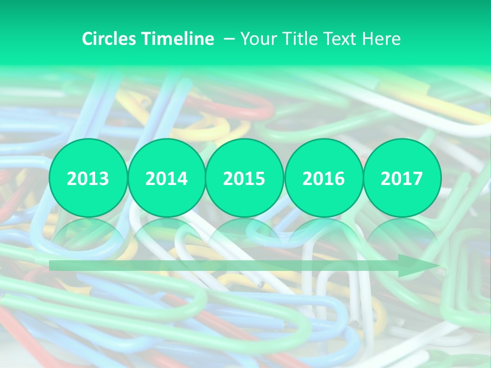 Pile Of Multicolored Clamps PowerPoint Template