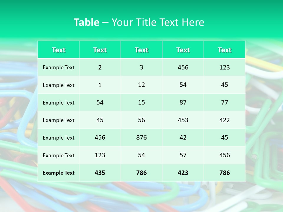 Pile Of Multicolored Clamps PowerPoint Template