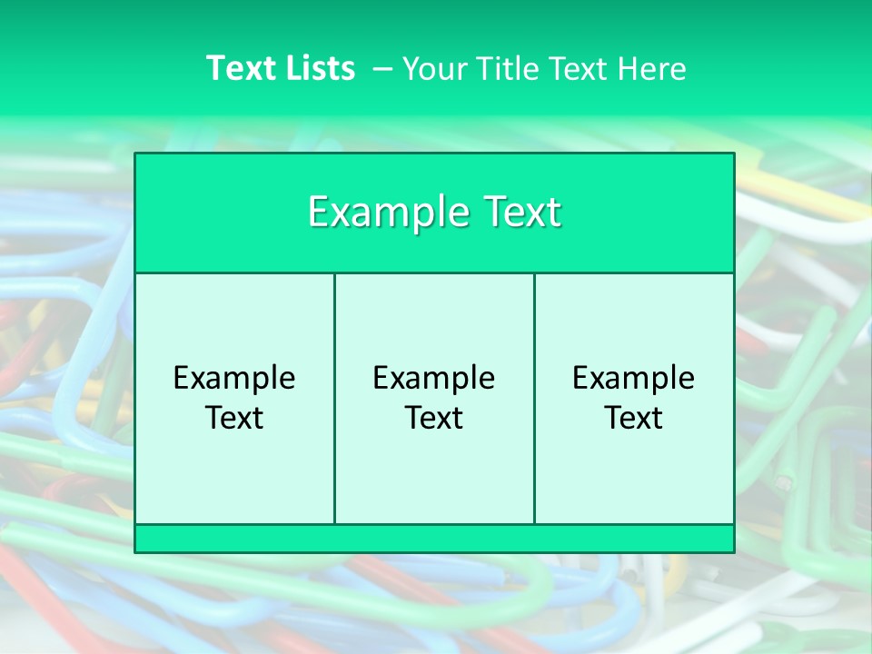 Pile Of Multicolored Clamps PowerPoint Template
