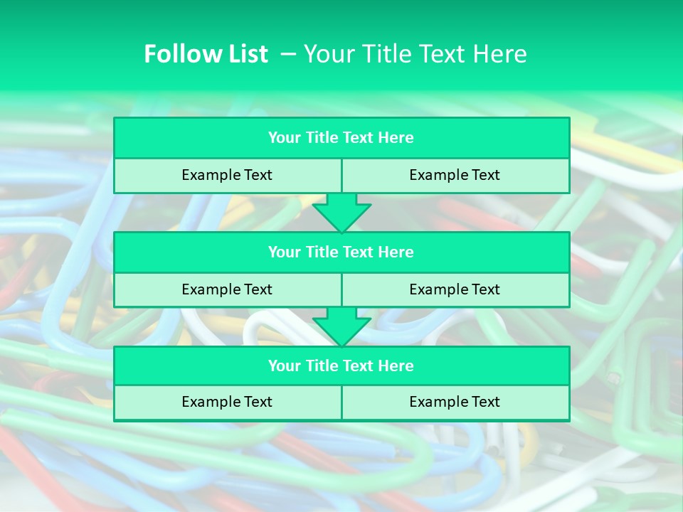 Pile Of Multicolored Clamps PowerPoint Template