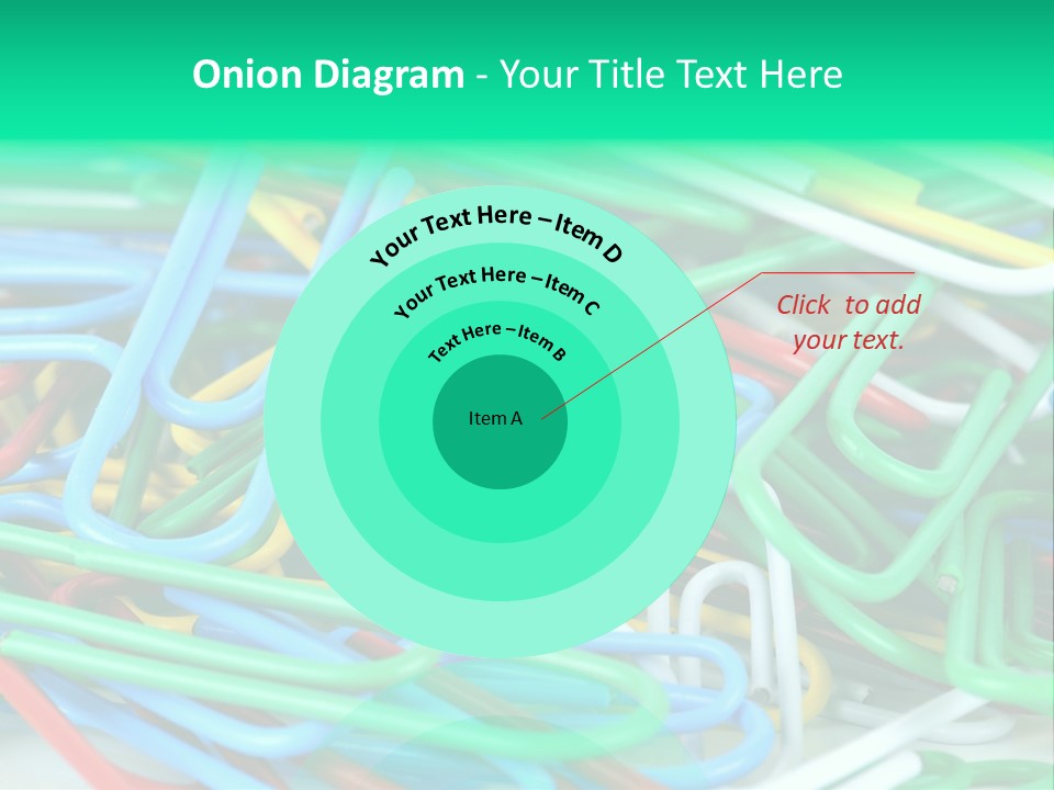 Pile Of Multicolored Clamps PowerPoint Template