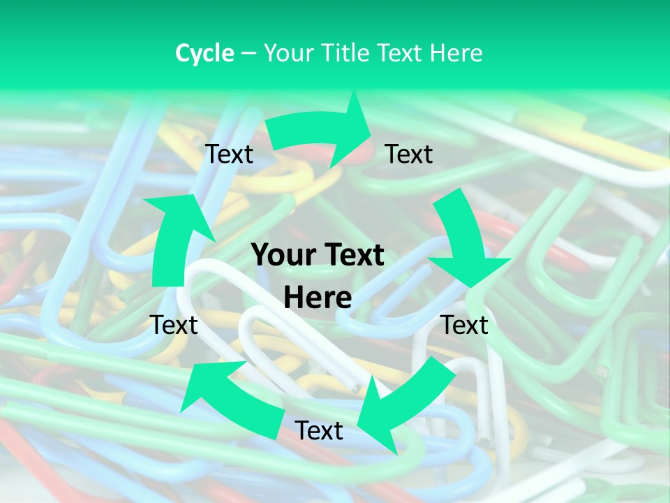 Pile Of Multicolored Clamps PowerPoint Template