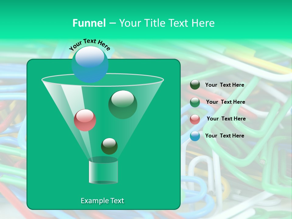 Pile Of Multicolored Clamps PowerPoint Template