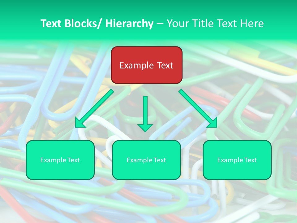 Pile Of Multicolored Clamps PowerPoint Template